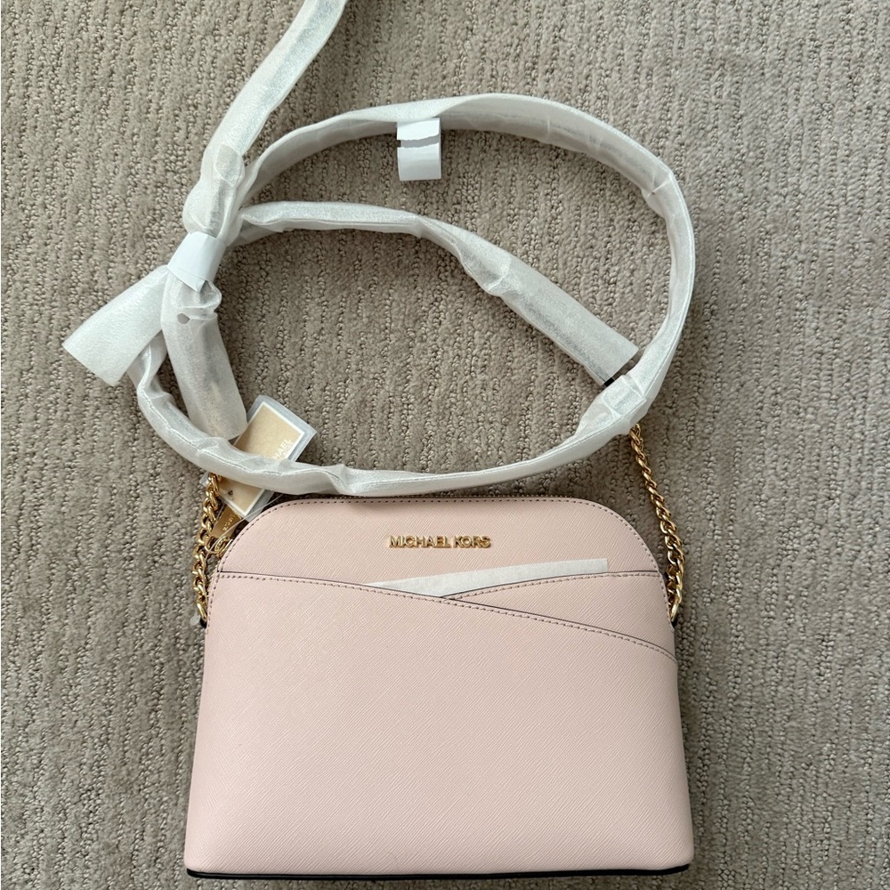 Michael Kors Blush Crossbody Bag with Gold Chain